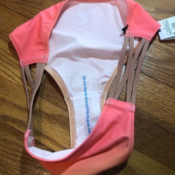 NWT Shade & Shore Pink Orange Ombré Bikini Bottom S - Picture 7 of 8